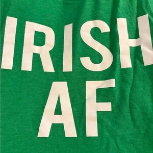 Saint Patrick’s day Green White IRISH AF Short Sleeve Tee
